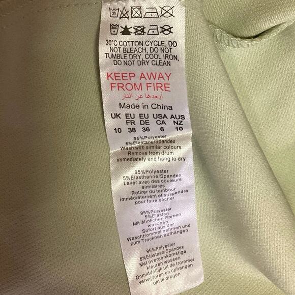 PrettyLittleThing Mint Green Knot Front Career Office Mini Pencil Wrap Skirt 6 - Picture 5 of 5